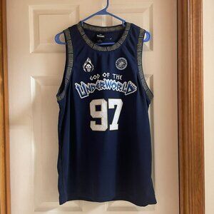 HTF Disney Villains Hades Lord of the Underworld Basketball Spirit Jersey NWOT